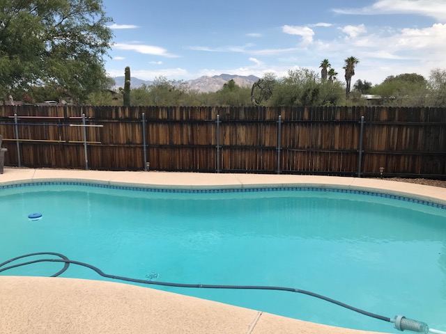 Large swimming pool with Catalina mountain views