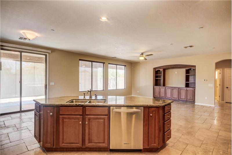 Great Room with Kitchen Island