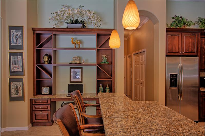 5003 Waydale Lane Tampa, FL 33647_Built-in recipe desk & wine rack shelving