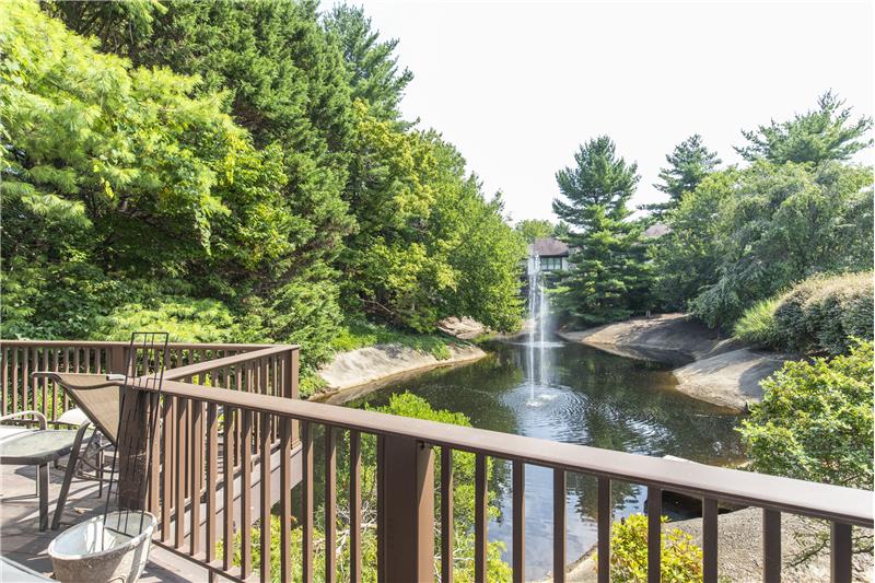 View of Pond from Rear Deck Chesterbrook Townhouses for Sale 