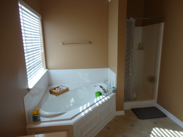 Large soaking tub