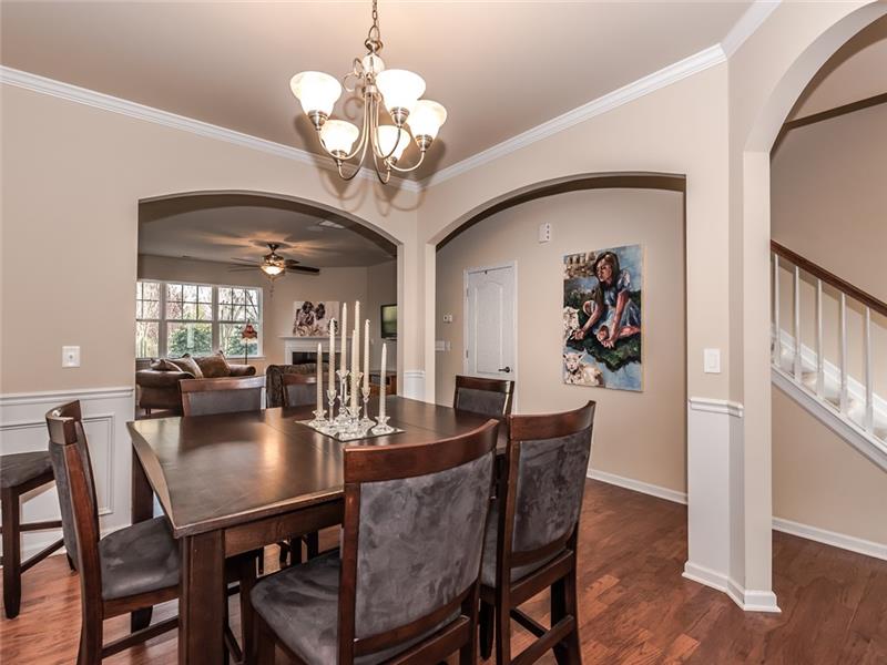 11312 Ardrey Crest Drive: Dining room provides sight lines to great room.