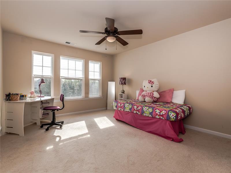 11312 Ardrey Crest Drive: One of three additional bedrooms on second floor of home.