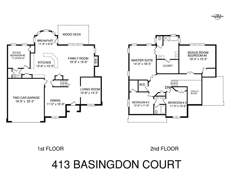 Floor Plan for 413 Basingdon Court