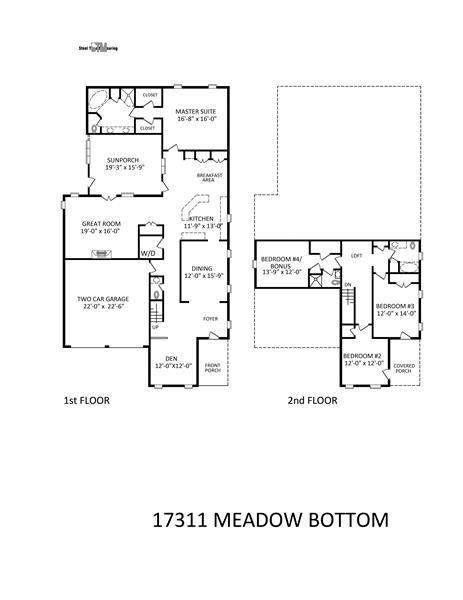 Floor Plan for 17311 Meadow Bottom Road