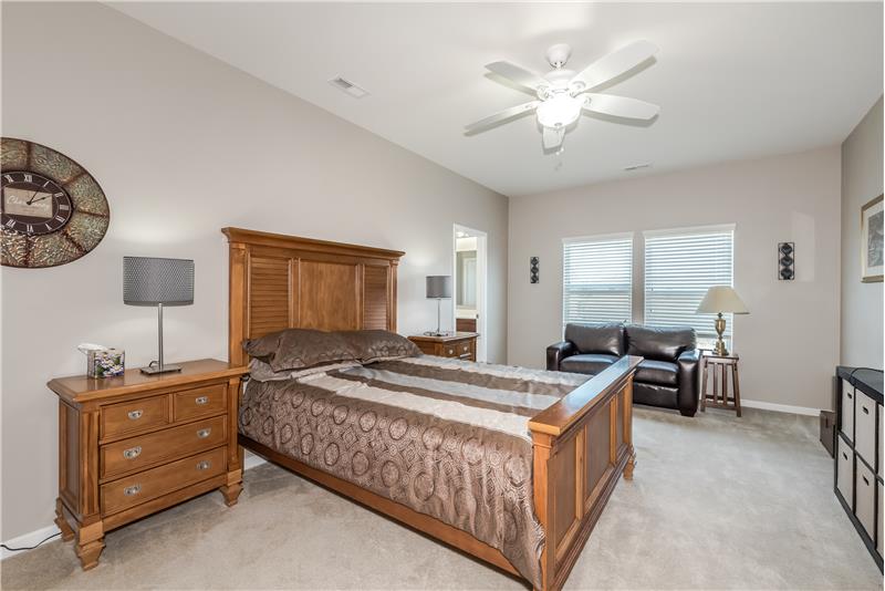 Serene and spacious master suite with room for a sitting area