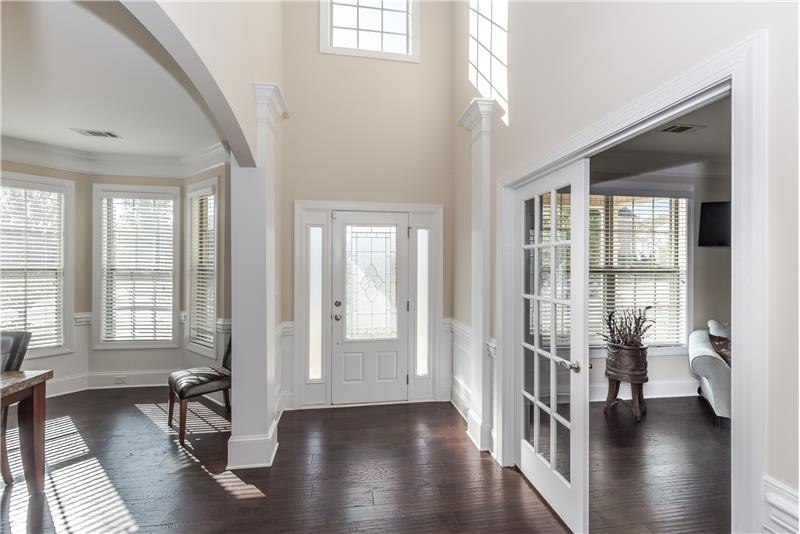 Dramatic 2-story, center hall foyer provides a stunning introduction to the home.