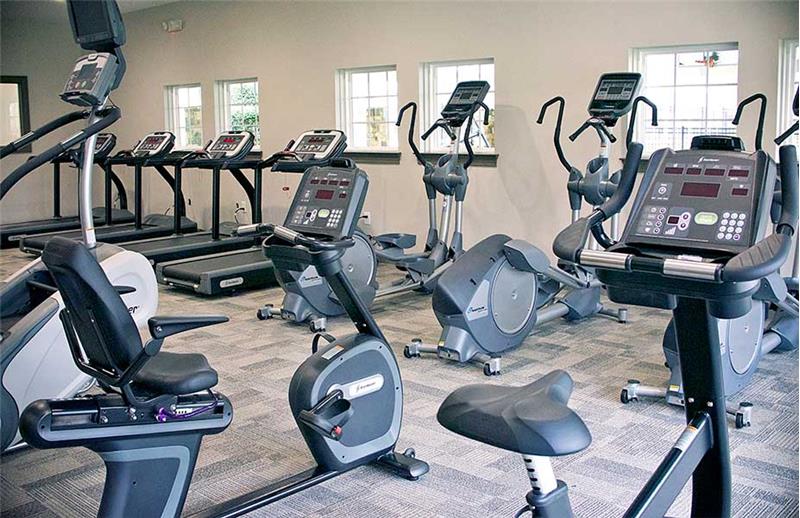 State-of-the-art fitness facility with all the latest equipment plus on-site Zumba, yoga, and boot camp classes.