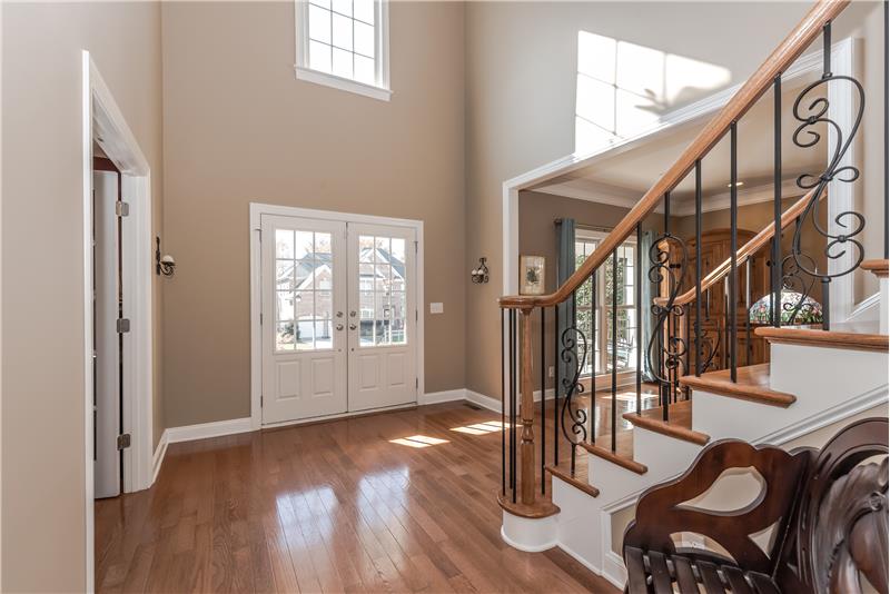 2-story grand foyer provides a stunning introduction to the home.
