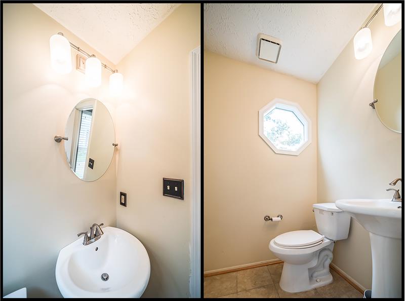 Main Level Light and Airy Powder Room