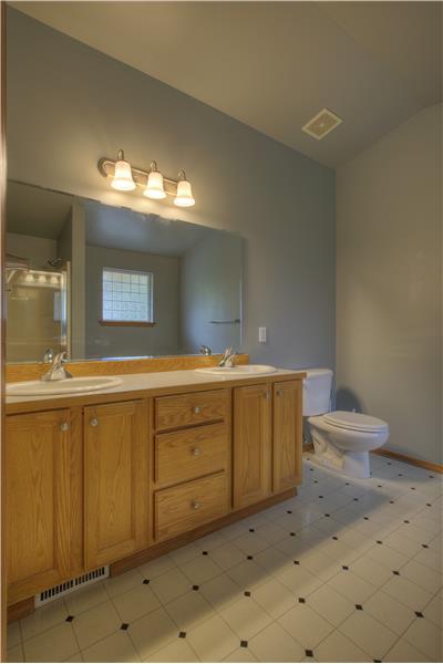 Plenty of room in your private master bathroom.