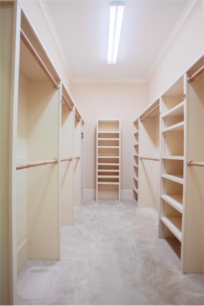 Master custom walk-in closet.