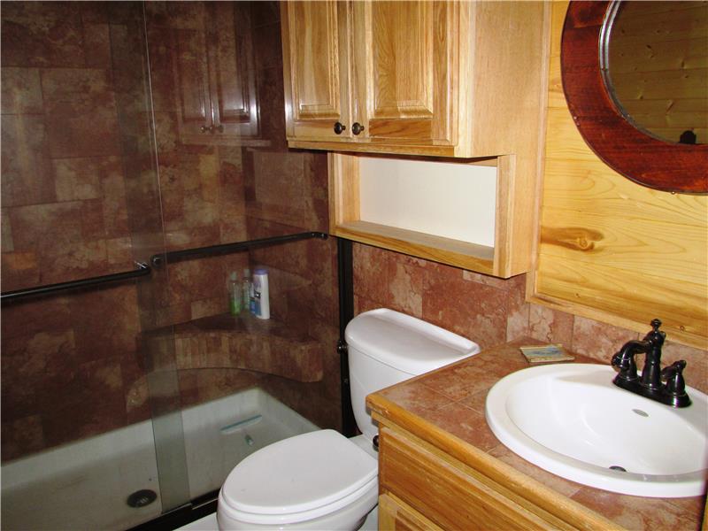 Second Bathroom with a large walk in shower