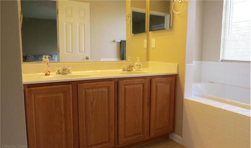 Master Bathroom has Dual Sinks/Vanity