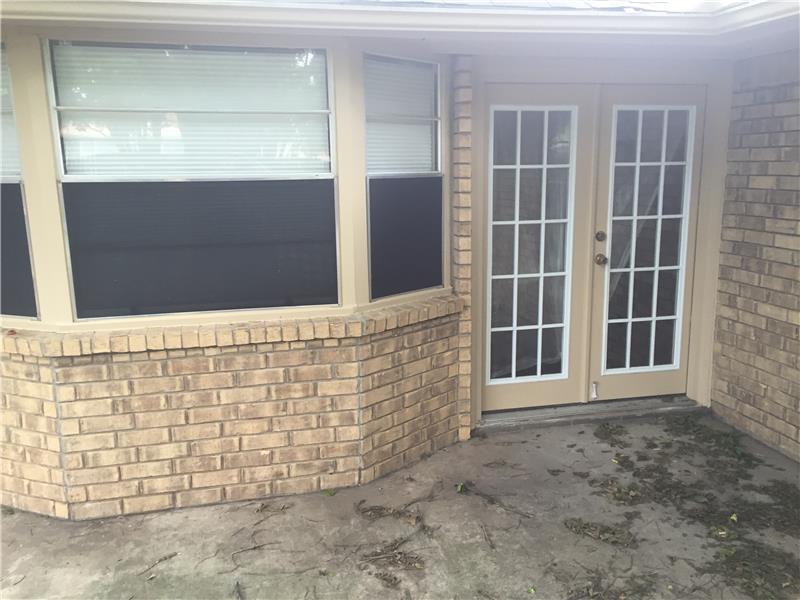 French doors enters to patio