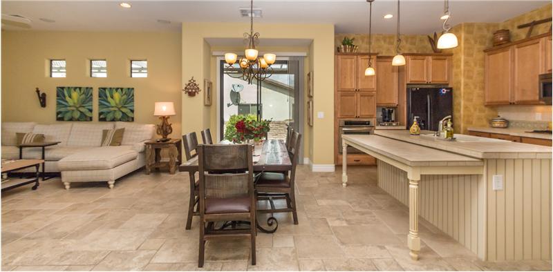 Living Room, Dining, Kitchen