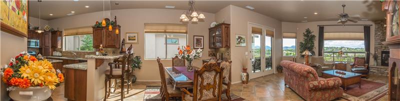 Kitchen, Dining, Living Room
