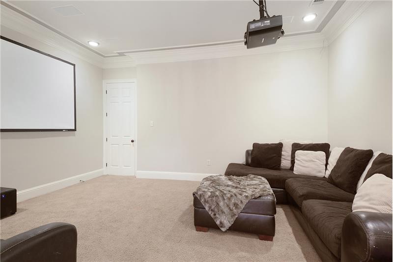 Media room with projector that stays!