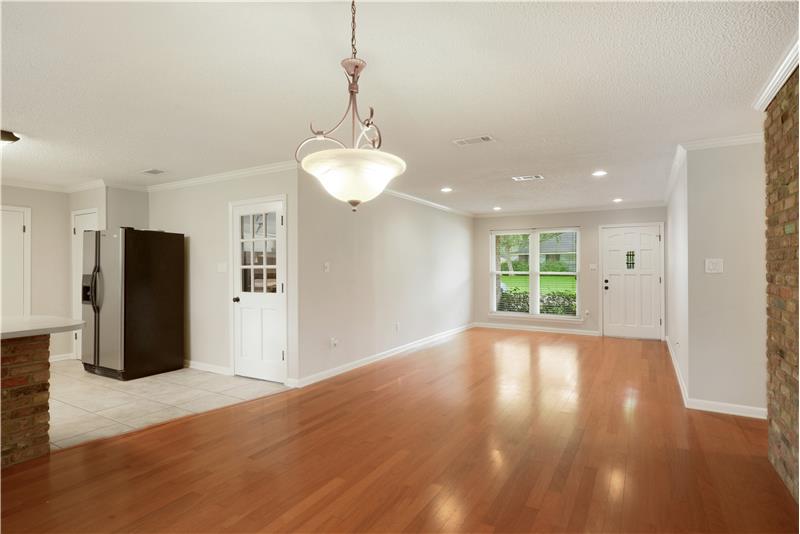 Wood Floors throughout living, dining, hall and bedrooms