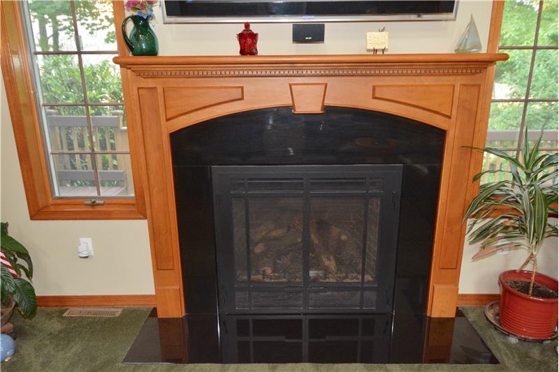 Family room gas fireplace