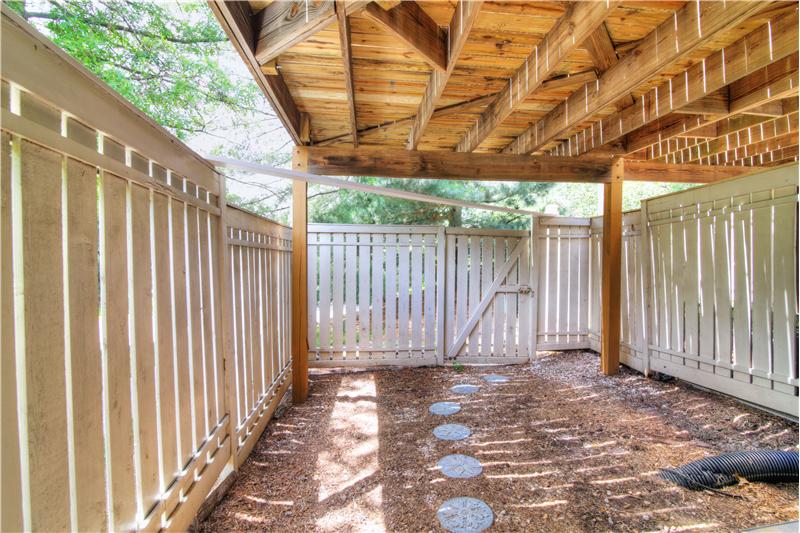 Low maintenance and fenced rear yard