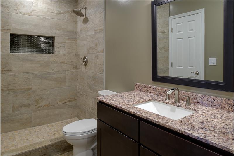 Custom full bath on lower level