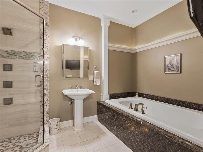 Master Bathroom with ambient lighting