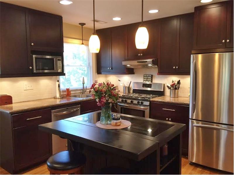 New Kitchen with Custom Mahogany Cabinets
