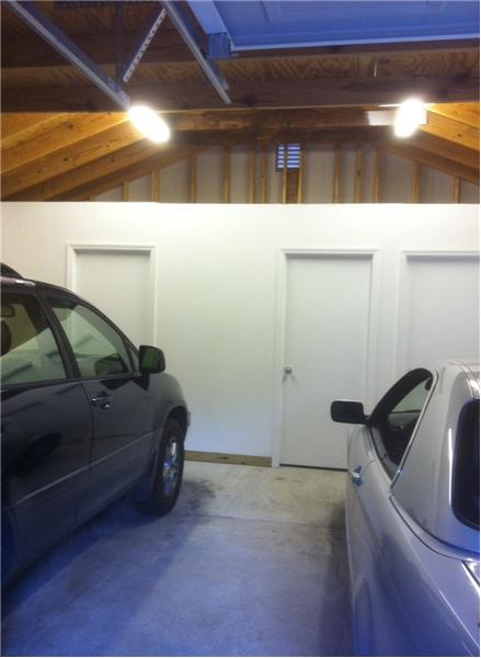 Garage Interior with Additional Storage Units