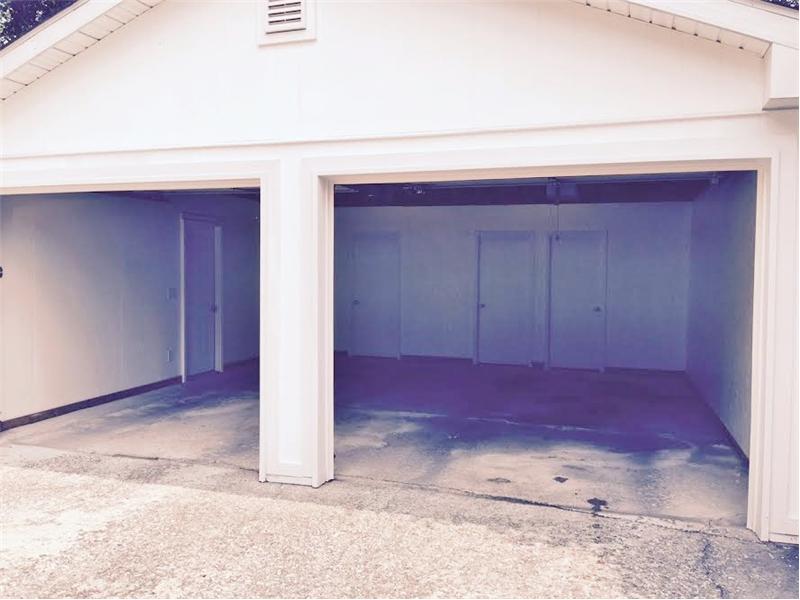 Garage Interior with Additional Storage Units