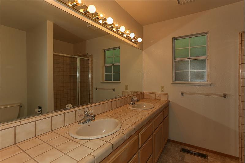 Tile Vanity with extra storage