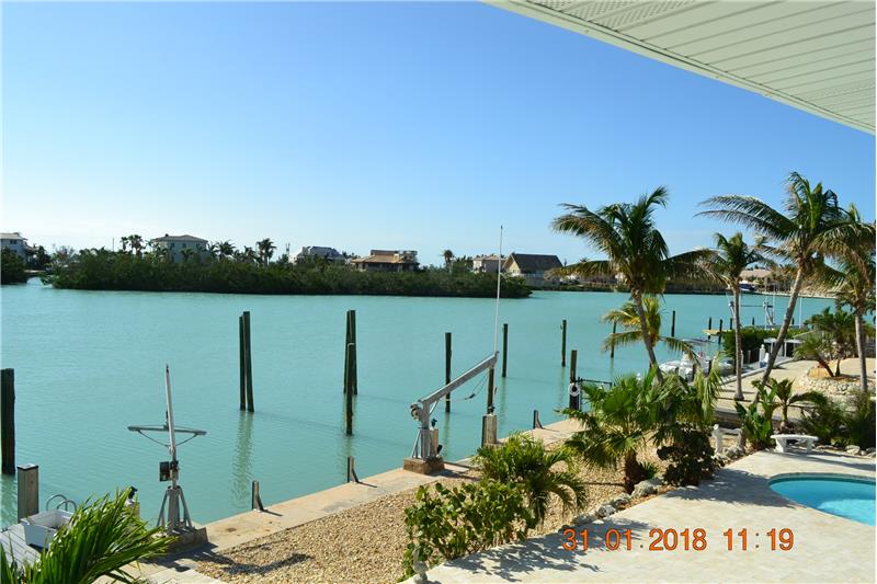 Part of dock, pool and lagoon view