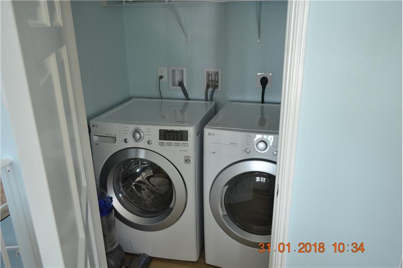 Laundry closet on lower level