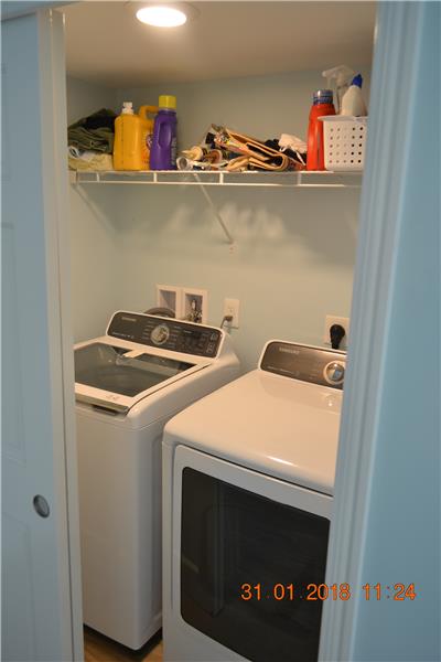upper level laundry closet