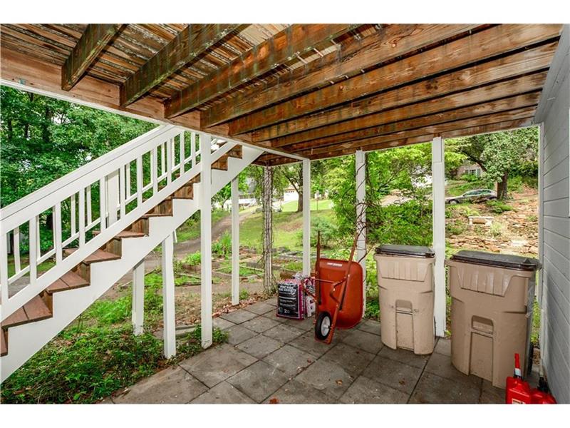Storage area under deck
