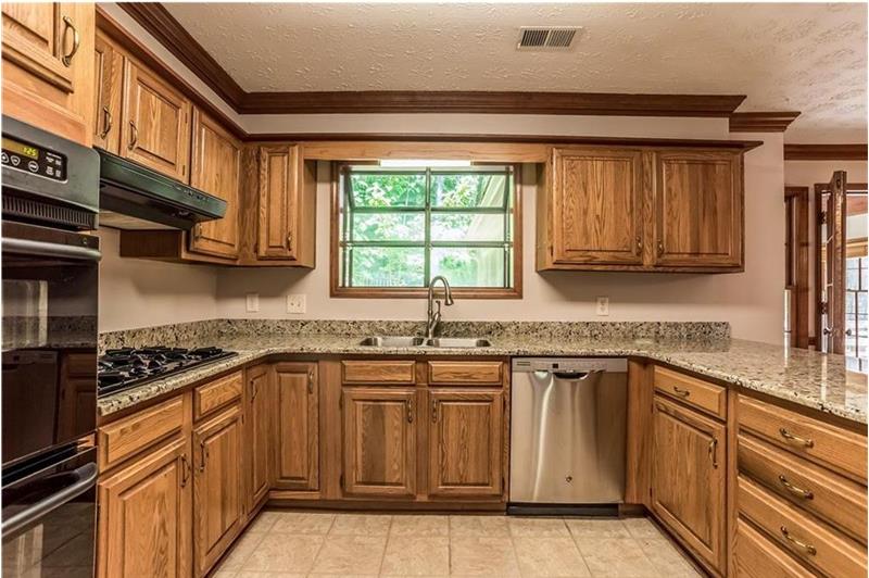 All wood cabinets