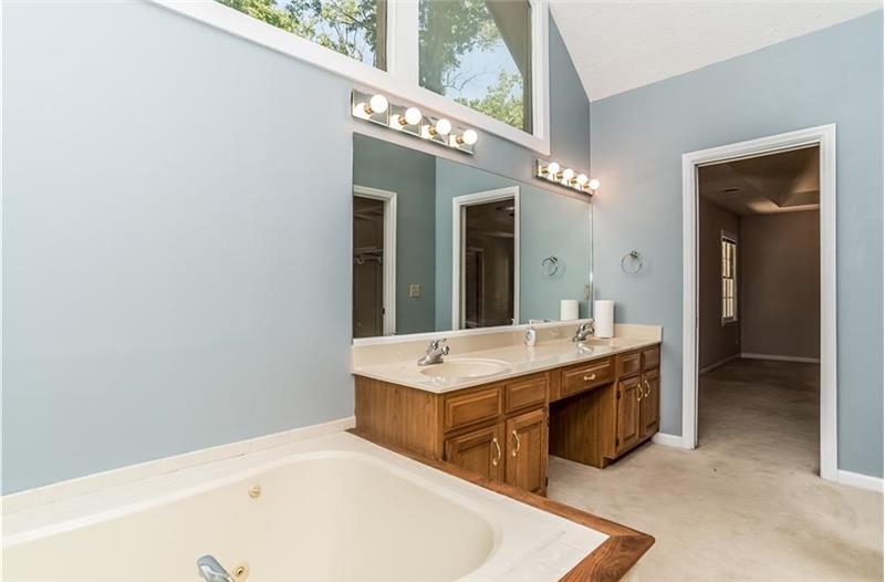 Separate tub and shower