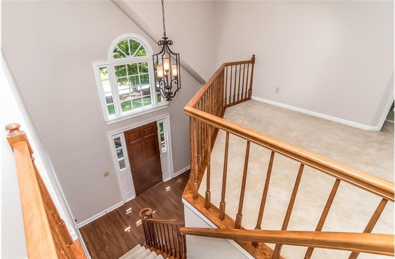 View to foyer from upstairs landing