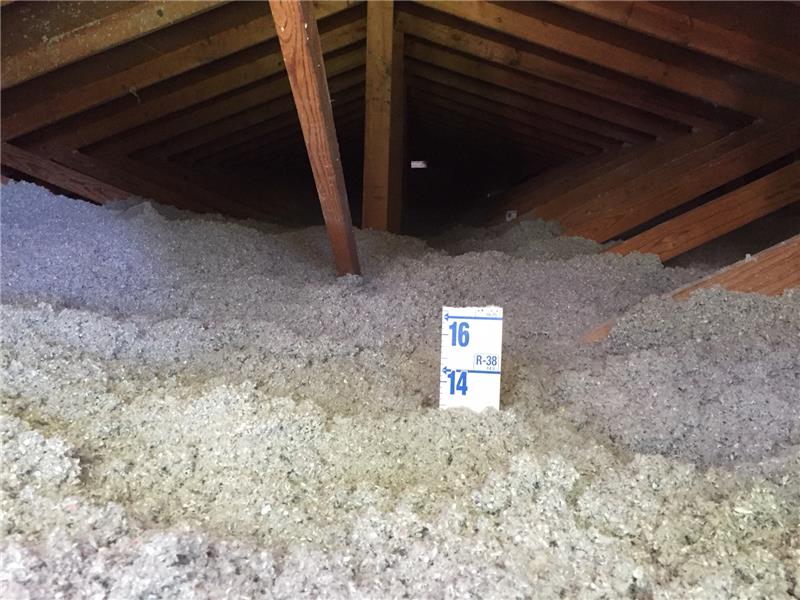 Ranch Style Home Attic 14+ Inches of Insulation