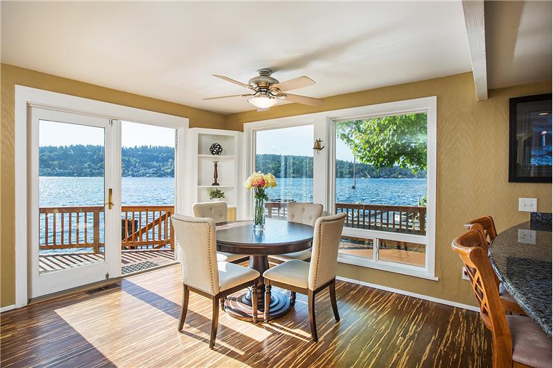 Enjoy the 240 Degree Views from the Formal Dining Room. French Doors lead to New $40,000 Deck.