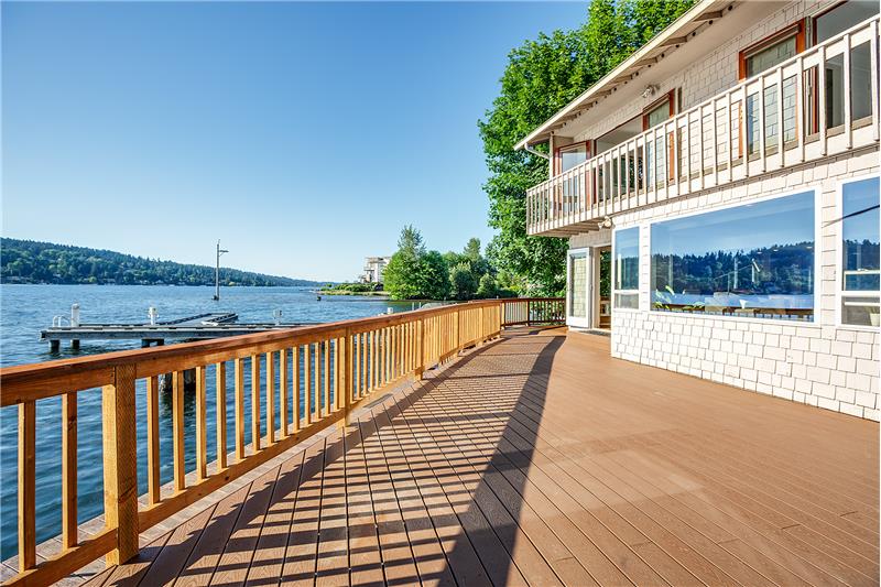 Enjoy Breathtaking 240 Degree Waterfront and City Views of Bellevue from this Brand New $40,000 Deck.
