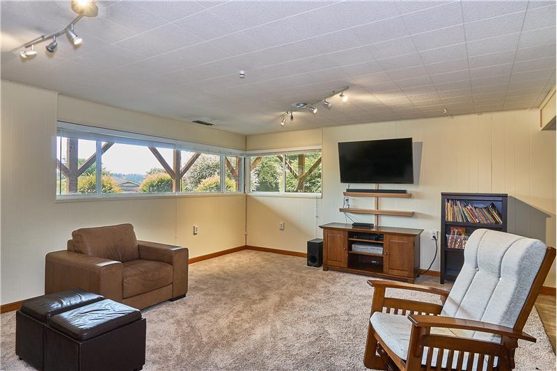 Another View of the Large Downstairs Family Room.