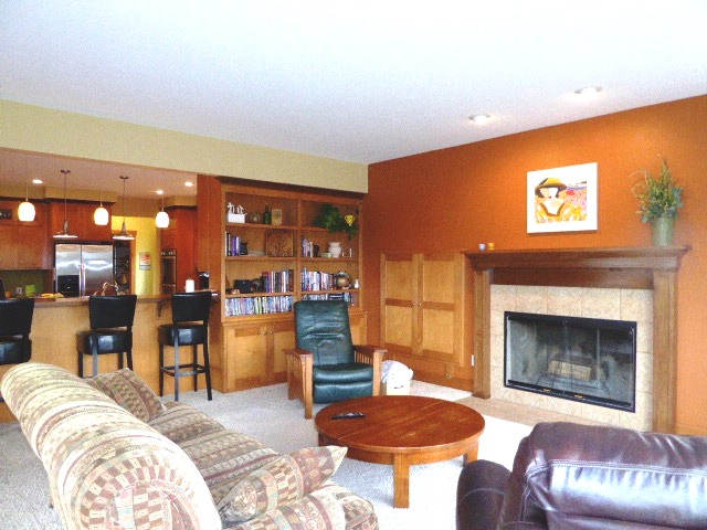 Fish Creek Home for Sale Living room with Fireplace