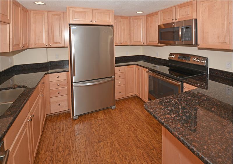 Stainless appliances in the kitchen