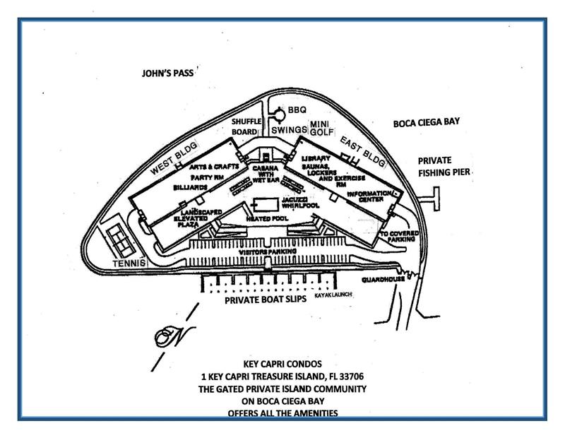 Site plan of the Amenities on the Island