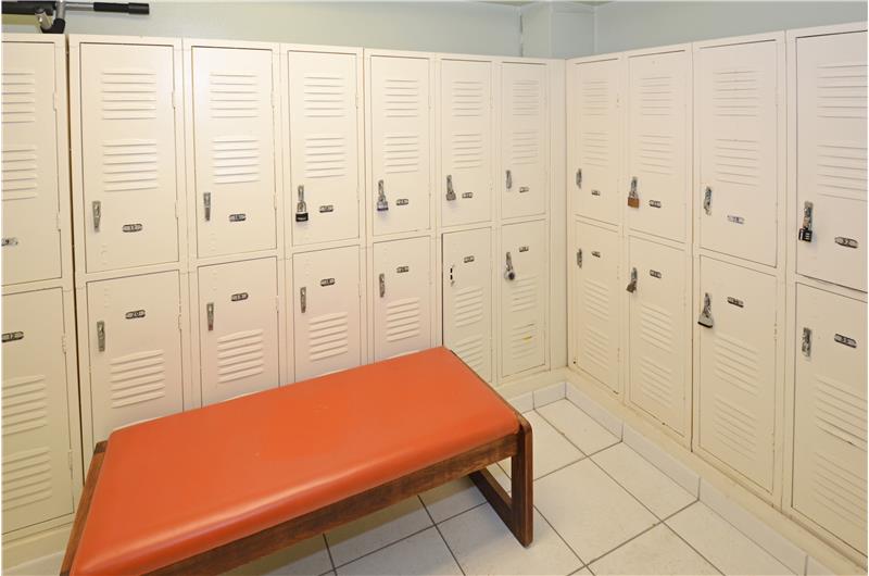 Convenient Locker rooms in the Fitness Center.
