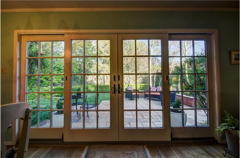 Double French Doors out to Patio