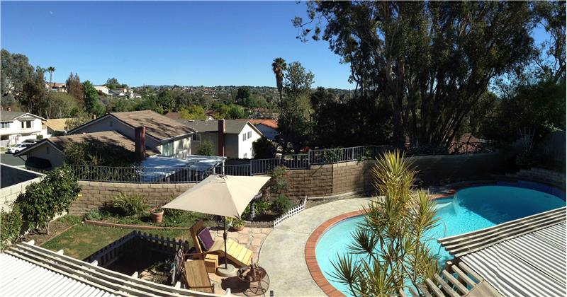 View from back yard and upstairs