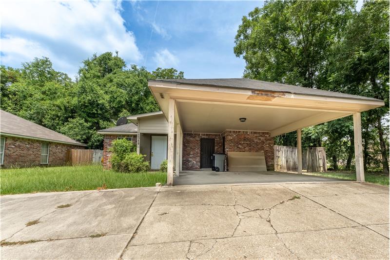 2 car carport with storage room