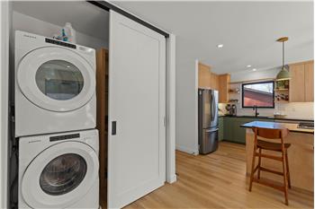 Convenient washer/dryer closet & storage